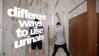 10 WAYS TO PEE IN A URINAL for men only [upl. by Dutchman721]