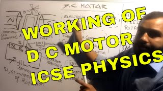 WORKING OF A DC MOTOR IN 7 MINS  ICSE 10th PHYSICS [upl. by Nylynnej]