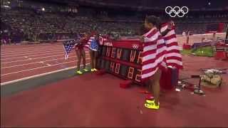 New World Record  USA 4 x 100m Gold  London 2012 Olympics [upl. by Lisbeth861]