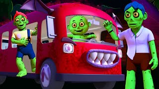 Zombie Family Riding On The Bus  Spooky Halloween Songs for Kids  HooplaKidz [upl. by Gerhardt]