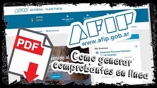 AFIP 2020  Como generar comprobantes en linea TUTORIAL [upl. by Jansson]