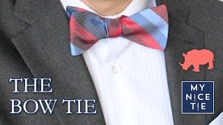 How to Tie a BOW TIE slowbeginner  How to Tie a Tie with a Freestyle Bow easy [upl. by Hughett]