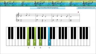 Piano Tutorial  How to play Largo from the New World Symphony [upl. by Stultz]