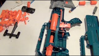 PROCESS Nerf Longshot Stampede Integration Shotgun Priming Grip [upl. by Tarttan]