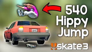 Skate 3 540 Hippy Jump Over A Car [upl. by Ahsirak]