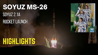 Soyuz 21a Rocket Launches New Crew to ISS  USRussian Joint Mission MS26 [upl. by Thomas]