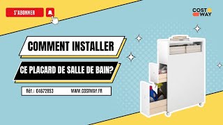 Comment installer ce Placard de Salle de Bain de Costway [upl. by Chuipek645]