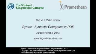 SYN101  Syntactic Categories in PDE [upl. by Perrin725]