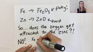 Galvanising zinc explanation sacrificial protection GCSE metals chemistry [upl. by Nylyaj]