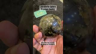 Natural Labradorite Sphere at Crystalji labradorite crystalhealing crystal crystalji sphere [upl. by Eelak]