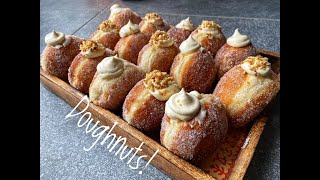 BEST DOUGHNUT RECIPE  Vanilla custard cream filled doughnuts  How to make donut  Food with Chetna [upl. by Bohlen]