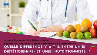 📌 Quelle différence y atil entre une diététicienne et une nutritionniste ⁉️ [upl. by Acinaj361]