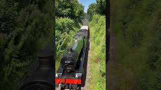 6990 Witherslack Hall rolls down the bank towards Bishops Lydeard at Churchlands bridge 280724 [upl. by Norty957]