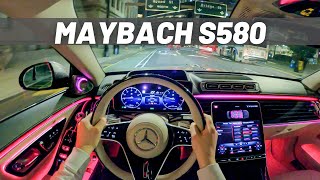 2021 MercedesMaybach S580  POV NIGHT DRIVE [upl. by Lenno554]