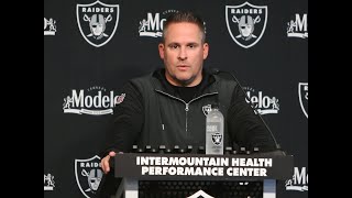 Las Vegas Raiders Josh McDaniels Wednesday PreNew England Patriots Press Conference [upl. by Anined]