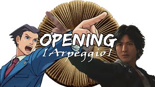 Phoenix Wright Ace Attorney opening with JudgmentJudge Eyes intro song [upl. by Larual659]