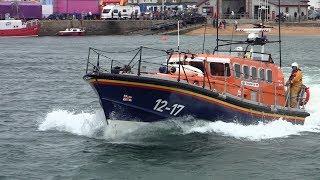 Anstruther Lifeboat quotKingdom of Fifequot launching and recovery and at sea [upl. by Ymrej]