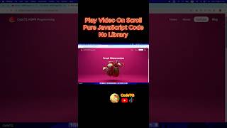 PLAY VIDEO ON SCROLL  Pure JavaScript ScrollTrigger No Library programming trending shorts [upl. by Nhguavaj281]