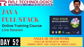 Day 52  Java Full Stack Online Training Course Live  02nd July 2024 [upl. by Nahsor]