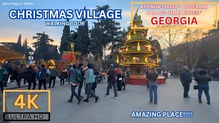 4K HDR Amazing Christmas Village Tbilisi Georgia Walking Tour [upl. by Elatan]