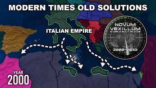 HOI4 Novum Vexillum Italian Empire Must Survive In Modern Times Timelapse [upl. by Hgielime]