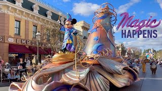 FIRST SHOW Magic Happens Parade 2024 at Disneyland 4K [upl. by Lindbom]