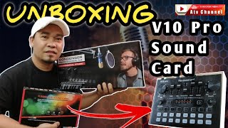 V10 PRO SOUNDS CARD UNBOXING WITH INSTALLING  ATV CHANNEL [upl. by Morton]