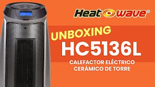 Calefactor eléctrico cerámico de torre modelo HC5136L  Heatwave [upl. by Zelig819]