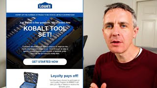 Scam Alert Lowes Kobalt Tool Set Email And BestLuckyEventscom [upl. by Aaronson]