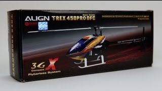 TRex 450 Pro DFC Align  Rc helicopter kit unboxing [upl. by Cazzie249]