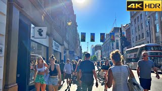 London Heatwave ReturnsAug 2022  Walking Busy London Streets in the Heatwave 4K HDR [upl. by Amalee813]