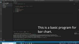 Install Matplotlib Library  Bar chart in python  visual studio code [upl. by Wadlinger]