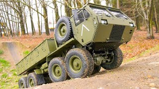 RC TRUCK M983 HEMTT OSHKOSH 8x8 RC CRAWLER TRAIL TRUCK 8WD AMEWI 22389 22390 HG P801 [upl. by Ydnam558]