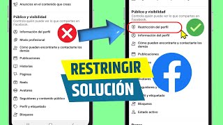 Porque No me aparece Restringir mi Perfil en Facebook  Solución [upl. by Moreen800]