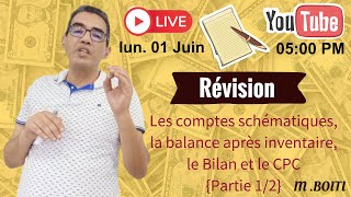 🔴Révision Générale  Les comptes schématiques la balance après inventaire le Bilan et le CPC 12🔴 [upl. by Hartzke]