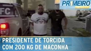 RJ Presidente de torcida do Botafogo é preso com 200 kg de maconha  Primeiro Impacto 270923 [upl. by Francie]