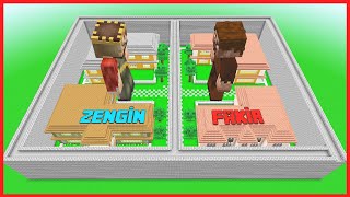 ZENGİN VE FAKİR ŞEHRİ ORTADAN İKİYE BÖLDÜ 😱  Minecraft [upl. by Webber]