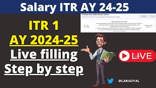 ITR 1 live filling AY 202425 [upl. by Enrev89]