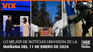 Lo mejor de Noticias Univision de la mañana jueves 11 de enero de 2024 [upl. by Joana563]