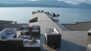 Dream Homes Million Dollar Glass House amp Helicopter Pad on Lake [upl. by Gaudette]