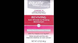 Equate Advanced Reviving Anti Wrinkle and Firming Moisturizer Face and Neck Cream Compare to LOreal [upl. by Sessilu]