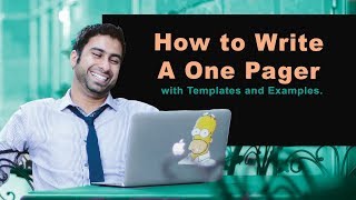 How to Write A One Pager with Templates and Examples [upl. by Tocs]