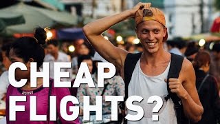 BUDGET BACKPACKING EP1 HOW TO FIND CHEAP FLIGHTS the basics [upl. by Aynotak]