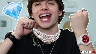 My Insane Jewelry Collection GUCCI Necklace Rings Watches Grillz [upl. by Nylevol]