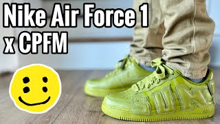 Nike Air Force 1 x CPFM “Moss” Review amp On Feet [upl. by Eikcuhc]