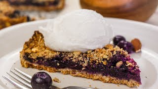 Blueberry Crumble Pie Vegan  Glutenfree [upl. by Billy469]