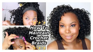 How to Maintain and Refresh Crochet Braids  Freetress Ringlet Wand Curl [upl. by Llerrud]