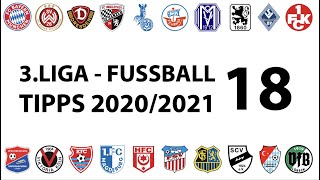 FussballTipps 3Liga  18Spieltag  Saison 20202021 [upl. by Aicenav936]