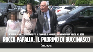 Rocco Papalia minacce ai giornalisti di Fanpageit dopo la comunione della nipote a Buccinasco [upl. by Arst]