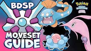 How to use CLAMPERL HUNTAIL amp GOREBYSS Moveset Guide Pokemon Brilliant Diamond and Shining Pearl [upl. by Ilana]